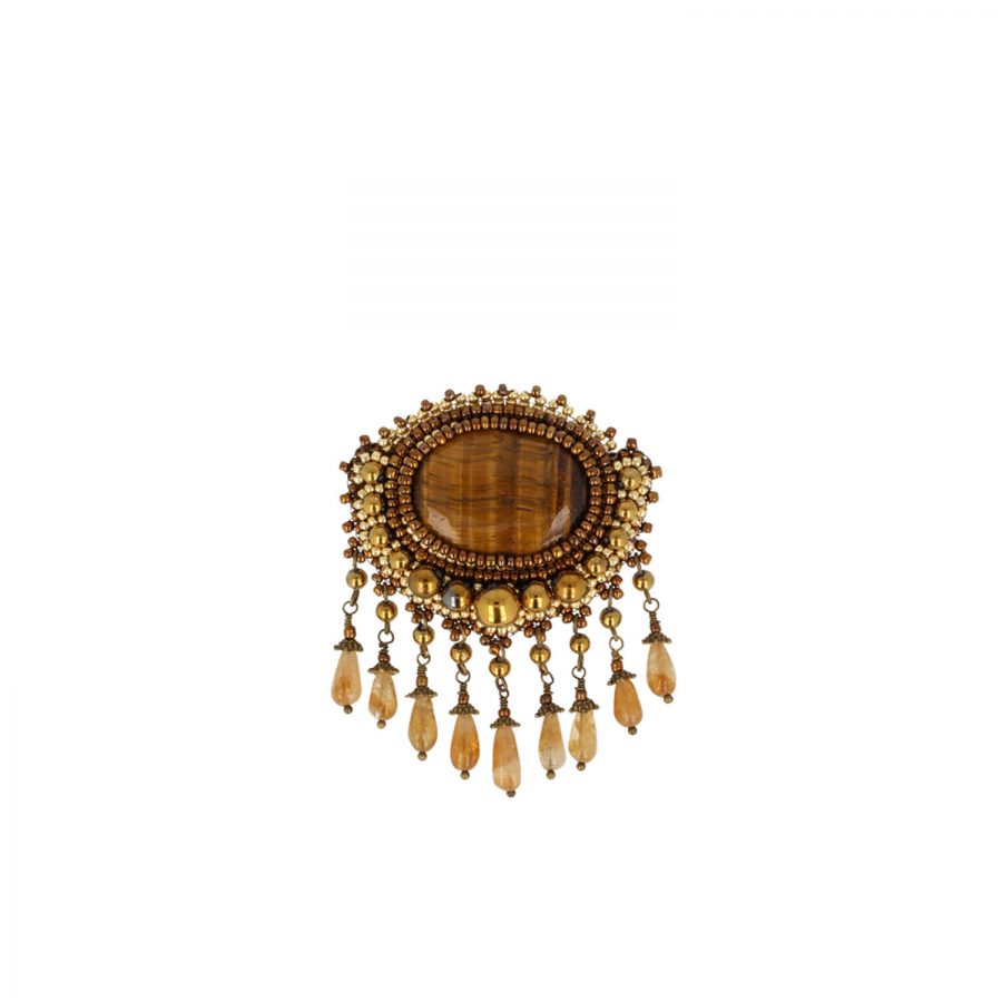 Tigerauge mit Perlen groß Tigerauge mit Perlen groß